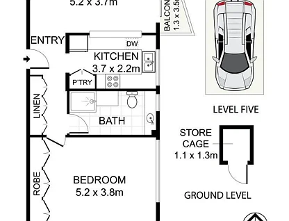 207/87-97 Yarranabbe Road, Darling Point, NSW 2027, 1 ห้องนอน, 1 ห้องน้ำ, Apartment