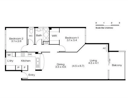 25/2 Goderich Street, East Perth, Perth CBD, 2部屋, 1バスルーム, Apartment