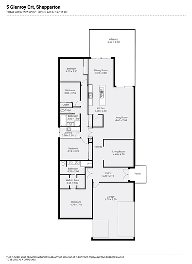 Plano ng Bahay - 5 Glenroy Court, Shepparton, VIC 3630
