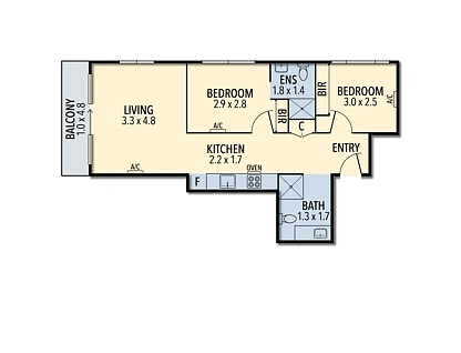 Unit 3303/5 Sutherland St, Melbourne, Melbourne CBD, 2 Bedrooms, 2 Bathrooms, Apartment