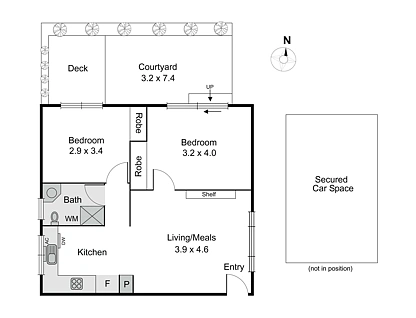 1/94 Glen Huntly Road, Elwood, Melbourne CBD, 2 ਕਮਰੇ, 1 ਬਾਥਰੂਮ, Apartment