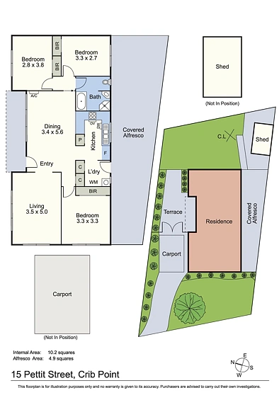 15 Pettit Street, Crib Point, VIC 3919, 3 Bedrooms, 1 Bathrooms, House