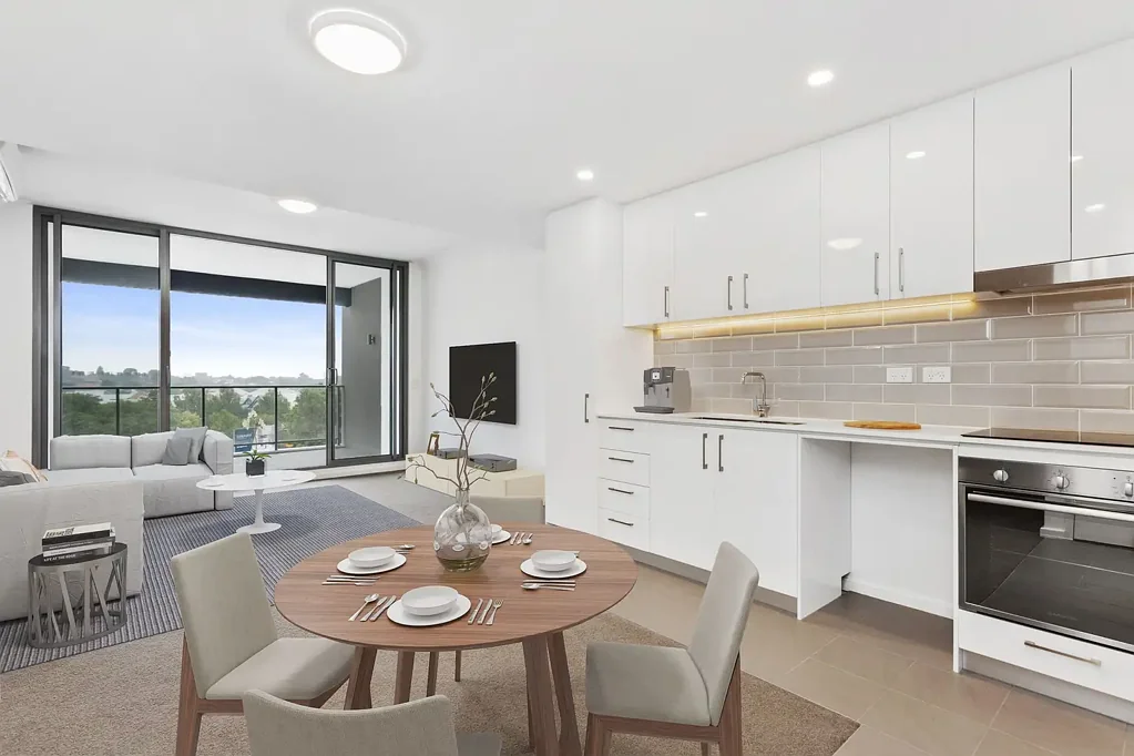 Easy care one bedroom apartment with separate study.