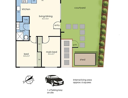 4/127 Beach Street, Frankston, Mornington Peninsula, 2房, 1浴, Unit