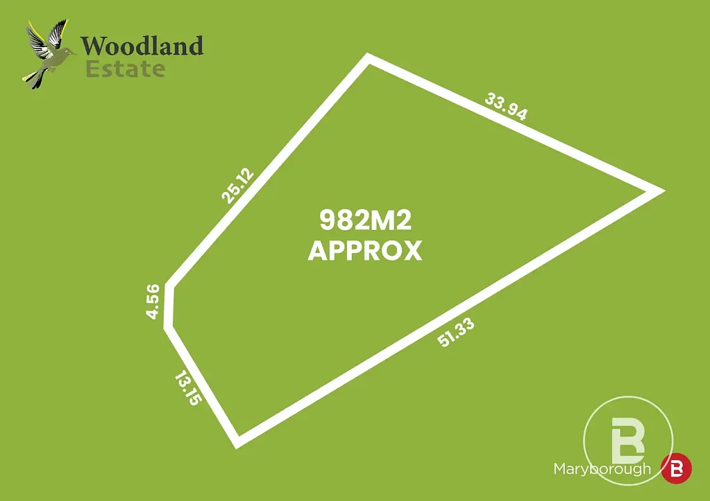 Maryborough LOT 20 - 982m2 - WOODLAND ESTATE - VACANT LAND - TITLED