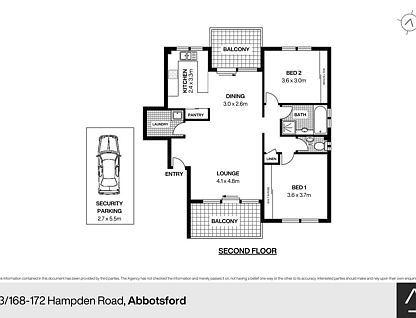 3/168-172 Hampden Road, Abbotsford, Inner West, 2 habitaciones, 1 baños, Apartment