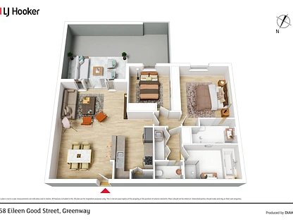 9/58 Eileen Good Street, Greenway, Tuggeranong District, 2 Schlafzimmer, 2 Badezimmer, Apartment