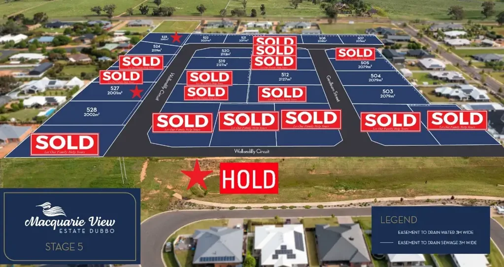 Dubbo Be Quick to Secure A Lot In The Final Stage of Macquarie View Estate - 
Stage 5 - Now Registered & Ready to Build On!