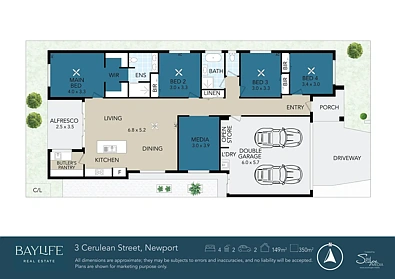 3 Cerulean Street, Newport, QLD 4020, 4 Bedrooms, 2 Bathrooms, House