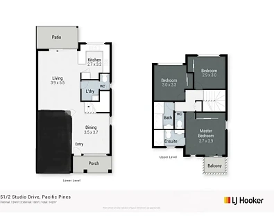 51/2 Studio Drive, Pacific Pines, QLD 4211, 3 slaapkamers, 2 badkamers, Townhouse
