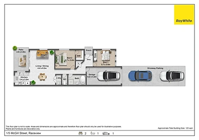 1/5 Mcgill Street, Raceview, QLD 4305, 2 slaapkamers, 1 badkamers, Apartment