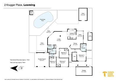 Plano ng Bahay - 2 Krugger Place, Leeming, WA 6149