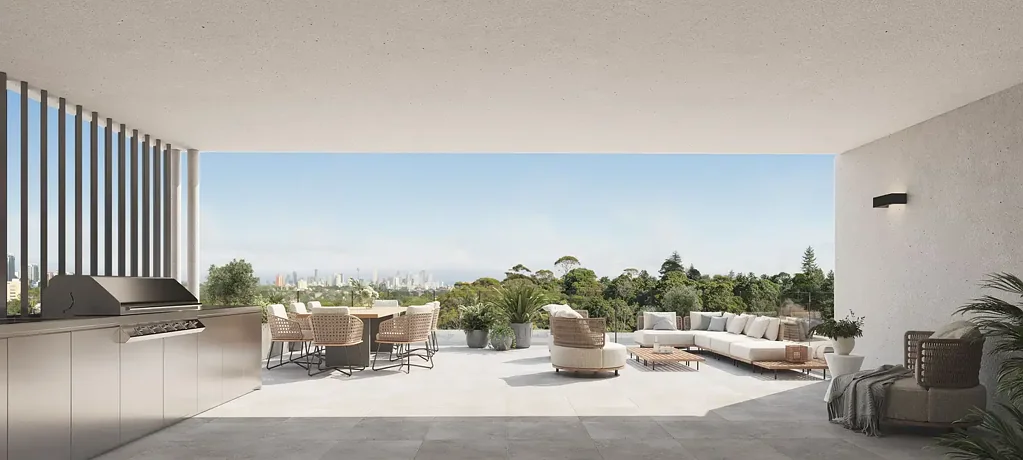 Bellevue Hill 3房 Parkside Bellevue Hill sanctuary 北西向 Cooper Park 高端Gaggenau厨房 精致室内画布 屋顶露台烧烤 Timeless Three-Bedroom Residence Above Cooper Park
