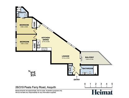 26/319-323 Peats Ferry Road, Asquith, Upper North Shore, 2房, 2浴, Apartment