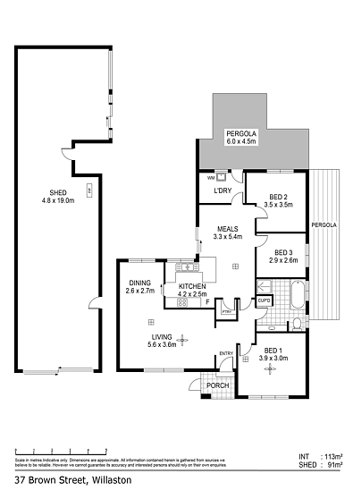 37 Brown Street, Willaston, SA 5118, 3 Bedrooms, 1 Bathrooms, House