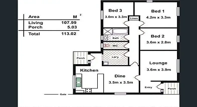 फ्लोर प्लान - 19 Barcelona Road, Noarlunga Downs, SA 5168