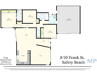 3/10 Frank Street, Safety Beach, Mornington Peninsula, 3 rūma, 2 rūma horoi, House