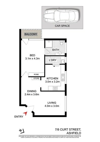 7/8 Curt Street, Ashfield, NSW 2131, 1 રૂમ, 1 બાથરૂમ, Apartment
