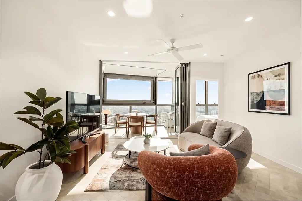 Brisbane City 2 Slaapkamer Sky-High Sophistication in Landmark Queen's Wharf Precinct