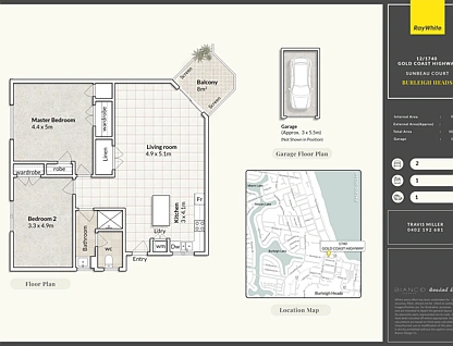 12/1740 Gold Coast Highway, Burleigh Heads, Gold Coast, 2 कमरे, 1 बाथरूम, Apartment