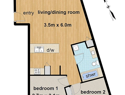 111/46 Station Street, Ferntree Gully, East Melbourne, 2 phòng ngủ, 1 phòng tắm, Apartment