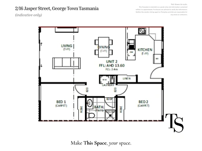 Unit 2 & 5/16 Jasper Place, George Town, TAS 7253, 2房, 1浴, Unit