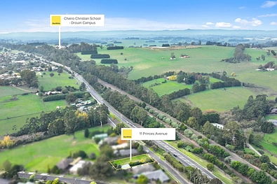 Aerial view - 11 Princes Avenue, Drouin, VIC 3818