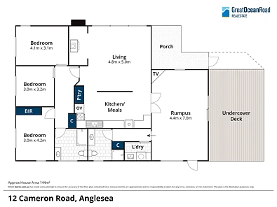 12 Cameron Road, Anglesea, VIC 3230, 3 Bedrooms, 2 Bathrooms, House