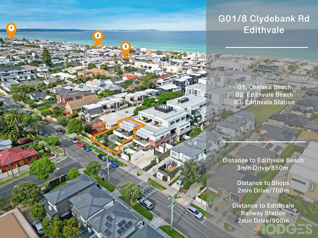 Edithvale 2房 现代底层公寓 低维护生活 开放式空间 宽敞庭院 博世电器 两卧两卫 地下车位 海滨生活方式 COASTAL COMFORT MEETS BEACH LIVING