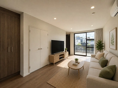 Brand new home with two bedrooms and bathrooms.