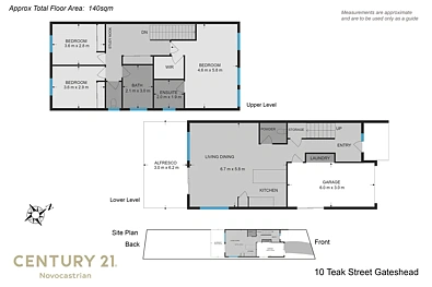 10A Teak Street, Gateshead, NSW 2290, 3房, 2浴, Townhouse