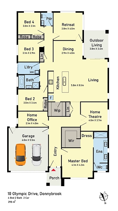 Plano ng Bahay - 10 Olympic Dr, Donnybrook, VIC 3064