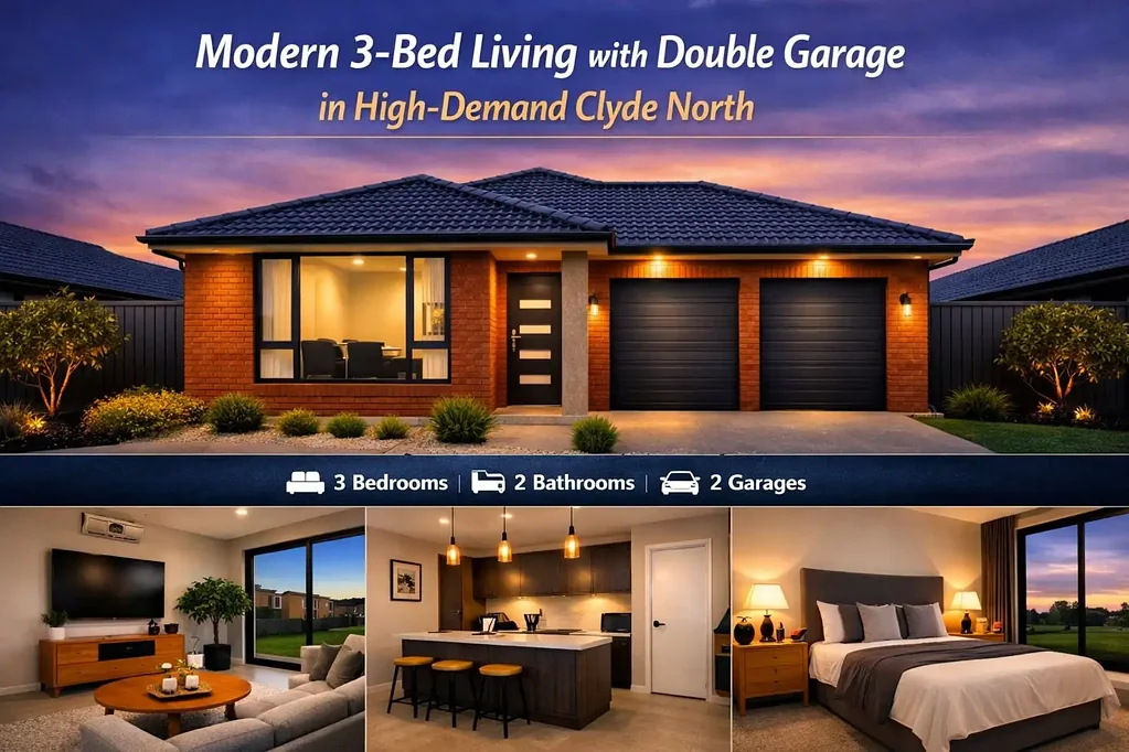 Clyde North 3 Slaapkamer Modern 3‑Bed Living with Double Garage in High‑Demand Clyde North