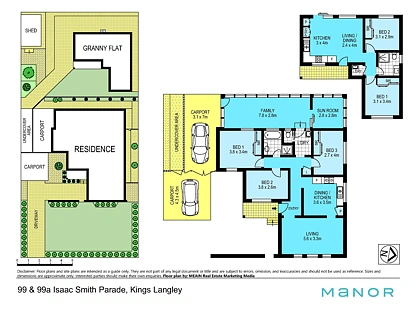 99 & 99A Isaac Smith Parade, Kings Langley, Western Suburbs, 5部屋, 2バスルーム, House