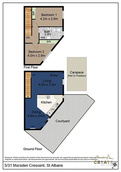 31 Marsden Crescent, St Albans, VIC 3021, 2房, 1浴, Townhouse
