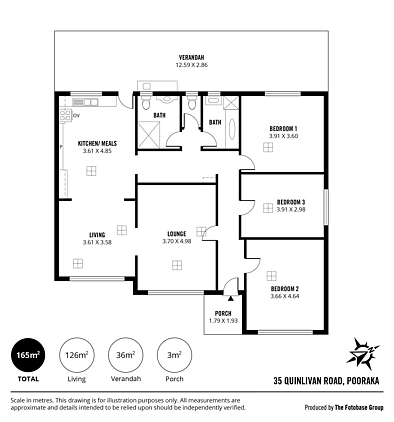 户型图 - 35 Quinlivan Road, Pooraka, SA 5095