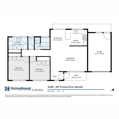 9/285-287 Princes Drive, Morwell, VIC 3840, 2房, 1浴, Unit