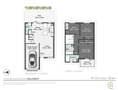 2/23-25 Blackwell Street, Hillcrest, Brisbane - Southern Region, 3 habitaciones, 2 baños, Townhouse