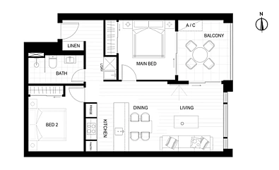 207/21 Challis Street, Dickson, ACT 2602, 2 Bedrooms, 1 Bathrooms, Apartment