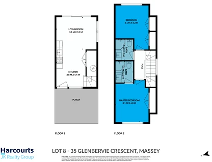 Lot 1-4/35 Glenbervie Crescent, Massey, Waitakere City, Auckland, 2房, 2浴, 城市屋