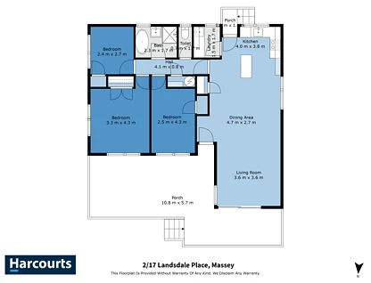 2/17 Landsdale Place, Massey, Waitakere City, 3 Kuwarto, 1 Banyo, House