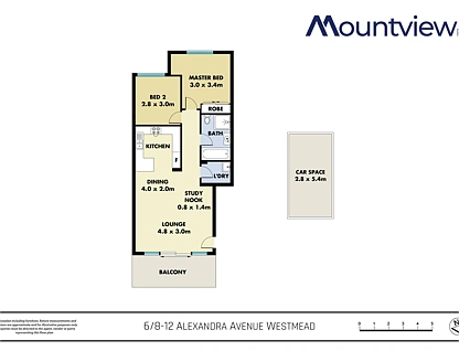 6/8-12 Alexandra Avenue, Westmead, Parramatta (Northwest suburbs), 2 રૂમ, 1 બાથરૂમ, Apartment
