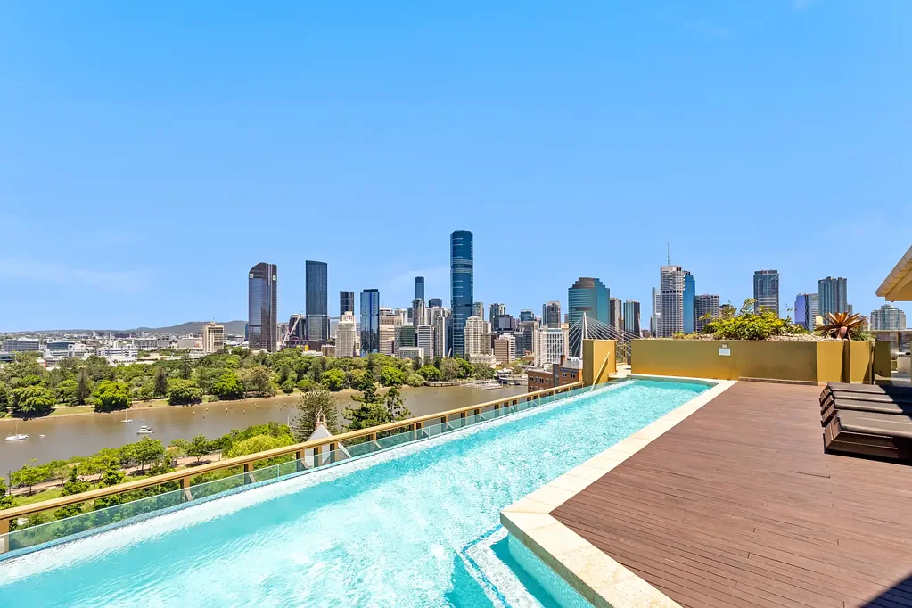 Kangaroo Point 1कमरा Luxury Riverside Living, Vacant and ready for the new owner to move in