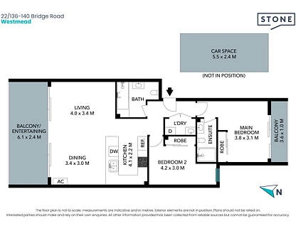 22/136-140 Bridge Road, Westmead, Parramatta (Northwest suburbs), 2 habitaciones, 2 baños, Apartment