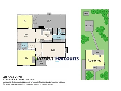 32 Francis Street,, Yea, VIC 3717, 3房, 2浴, House