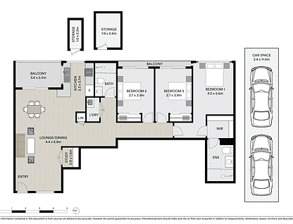 3403/330 Church Street, Parramatta, Parramatta (Northwest suburbs), 3 Kuwarto, 2 Banyo, Apartment