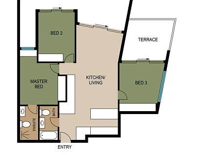 3/8 Jeays Street, Bowen Hills, Brisbane - Inner City Region, 3 Kuwarto, 2 Banyo, Apartment