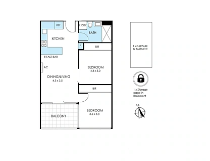 708/6 Railway Road, Cheltenham, Bayside, 2 ห้องนอน, 1 ห้องน้ำ, Apartment
