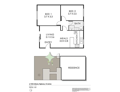 6/1055 Albany Highway, St James, South East Perth, 2房, 1浴, Apartment