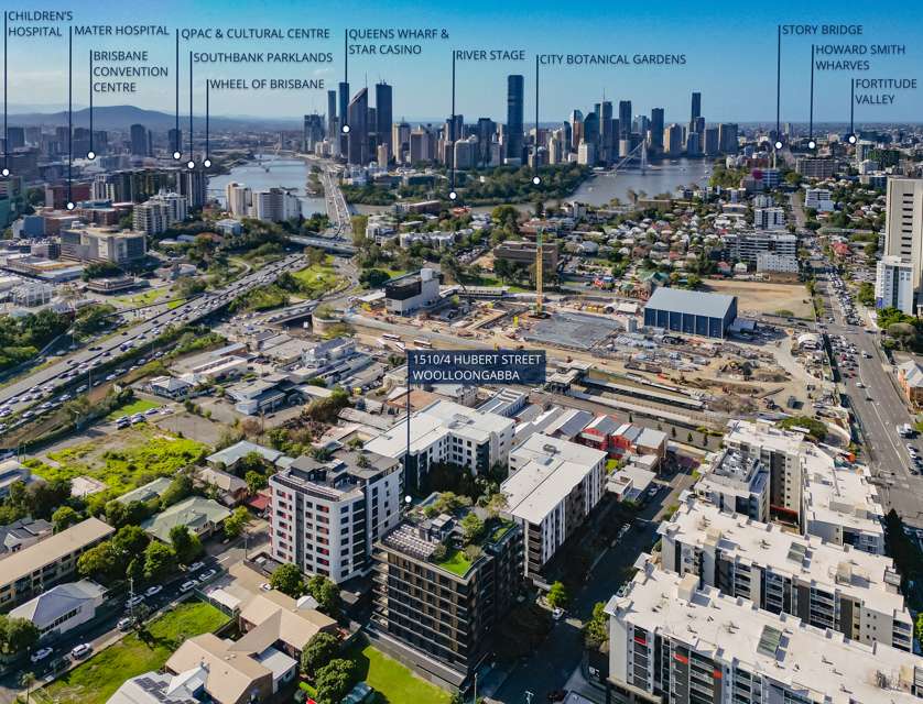 1510/4 Hubert Street, Woolloongabba, QLD 4102, 2 Bedrooms, 2 Bathrooms, Apartment
